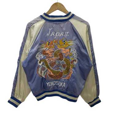 【ヴィンテージ】mustard Sukajan made in Japan VINTAGE SUKAJAN M.CROSS.M RUFFIANS DRAGON EMBROIDERY JAPAN