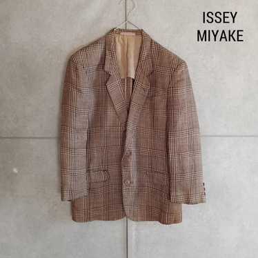 ジャケット・アウター ISEEY MIYAKE MEN linen tailored jacket ISSEY MIYAKE MEN Linen-blend Tailored Jacket Check Size 1