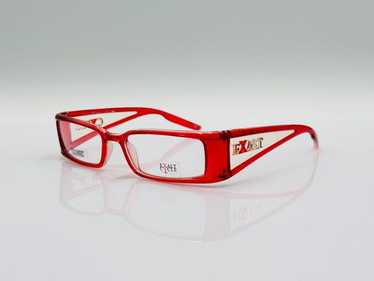Exalt Cycle Red Rectangular Eyeglasses, Bold Y2K … - image 1