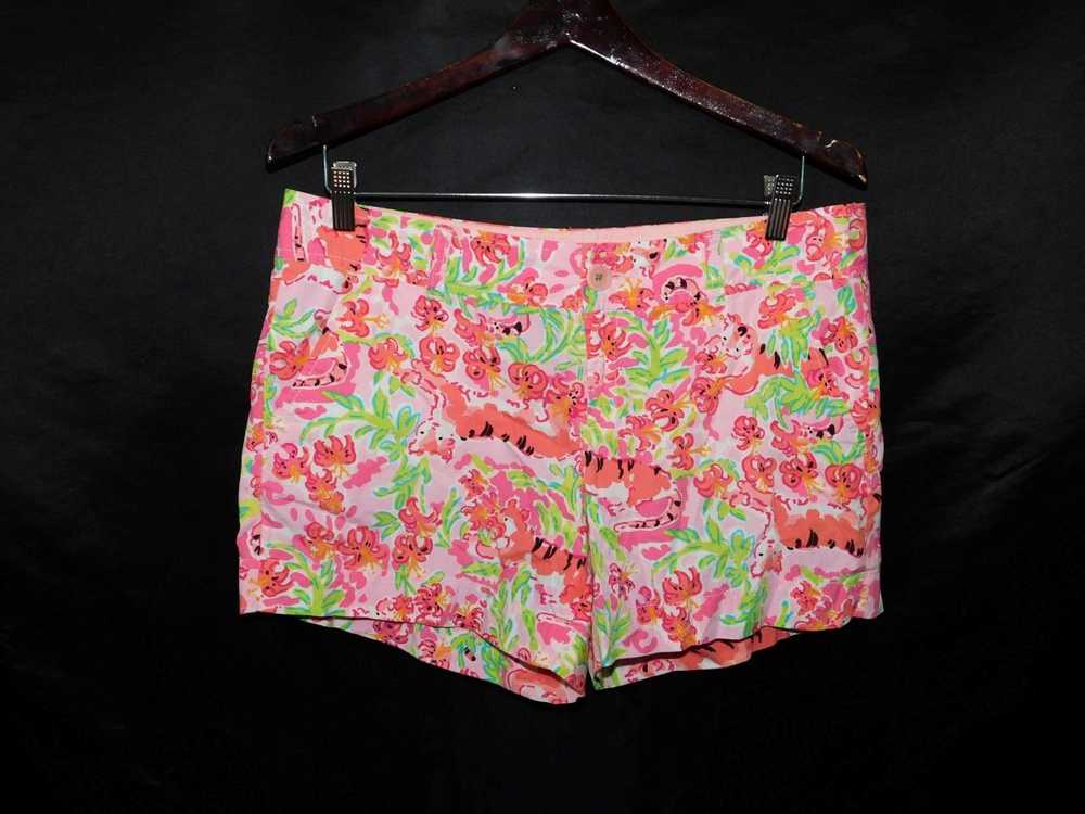 Lilly Pulitzer Size 10 Pink Tiger Lily Floral Sho… - image 2