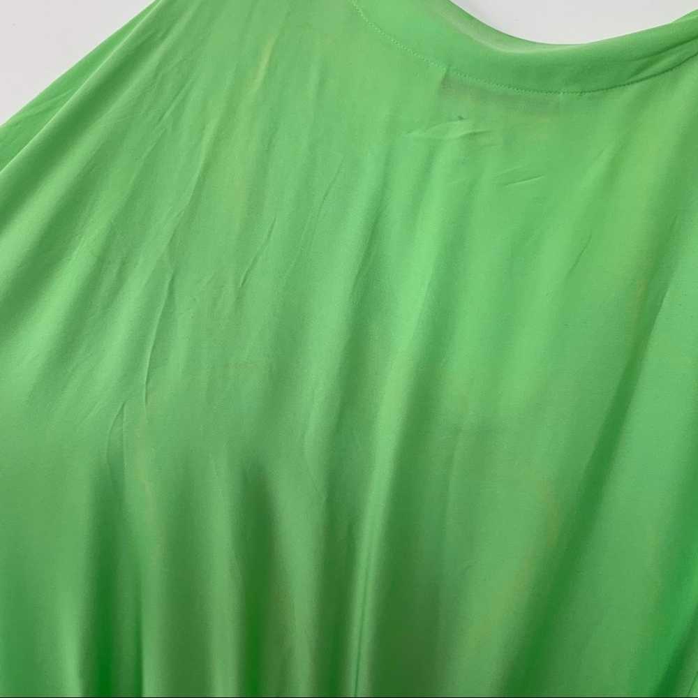 Diane Von Furstenberg Lime Green Belted Dress - image 12