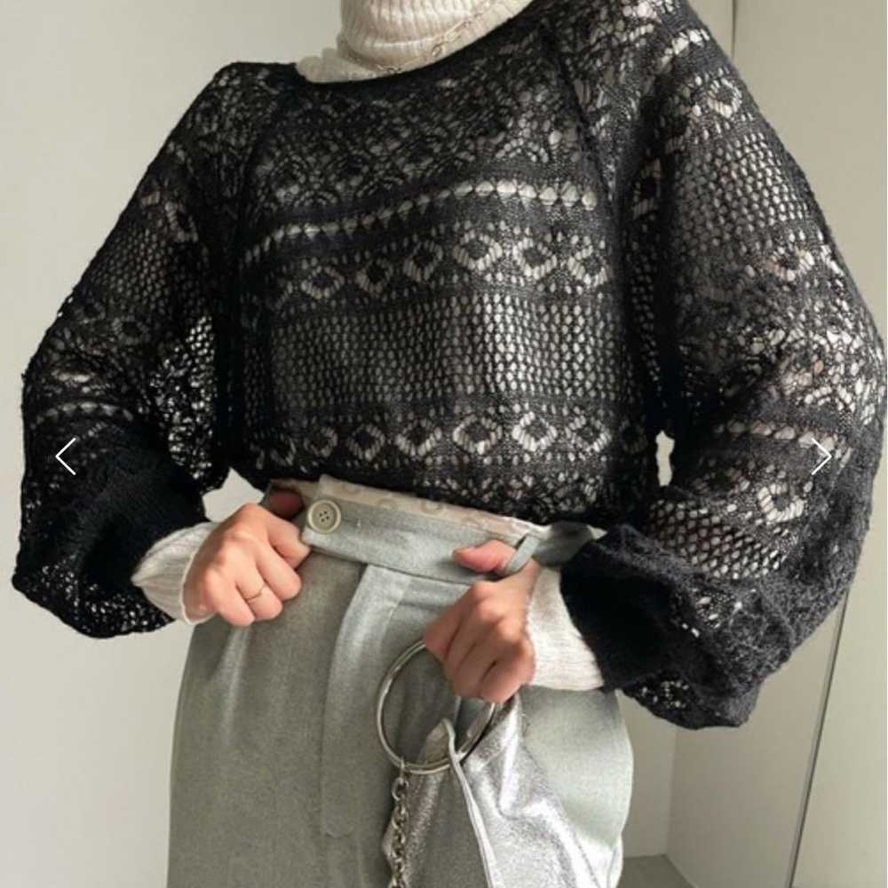 Ameri UND GEOMETRIC LAYERED KNIT TOP - image 2