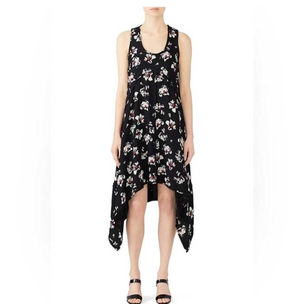 Proenza Schouler Black Floral Hankerchief Hem Mid… - image 2