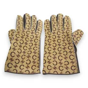 CELINE セリーヌ★Leather gloves★レザーグローブ シルク裏地付きレザーグローブ - セリーヌ