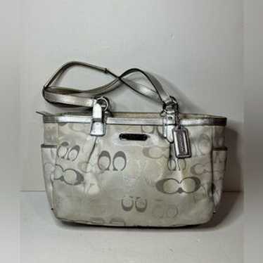 バッグ Coach Optic Signature Bag & Coin Case Coach Black Signature Optic Silver Chain Shoulder Bag Purse