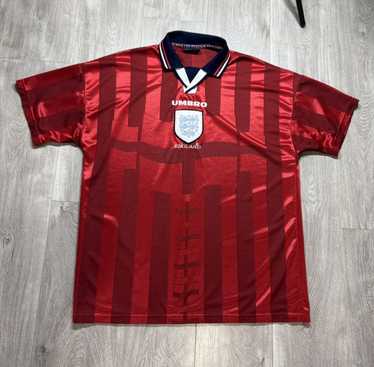 ウェア 90s vintage umbro england uniform shirt Vintage 90s UMBRO England T-shirt / Rare Football Training T