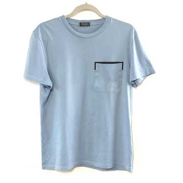 VIP価格★【Berluti】Light Blue Cotton T-shirt レザータブ Tシャツ | ベルルッティ JP