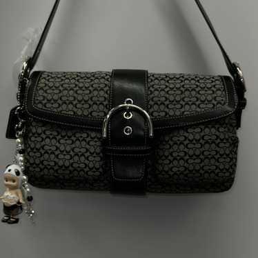 バッグ 00's coach vintage soho handbag Y2K Vintage Coach Brown Leather Y2K Soho Small Hobo Shoulder Bag