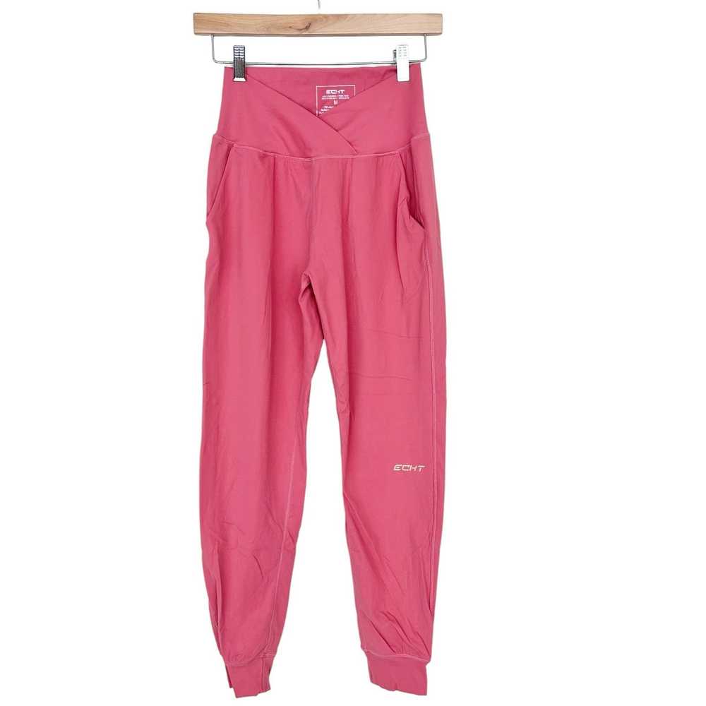 Other ECHT Pink Crossover Waist Joggers Sz M - image 1