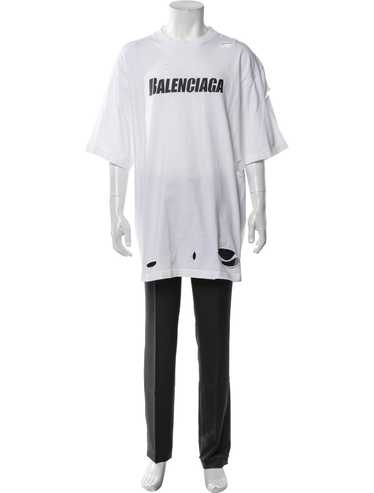 Balenciaga white t-shirt print - Gem