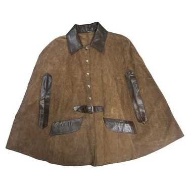 Leather cape 70s vintage - Gem