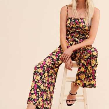 Anthropologie the East order floral wide leg jump… - image 1