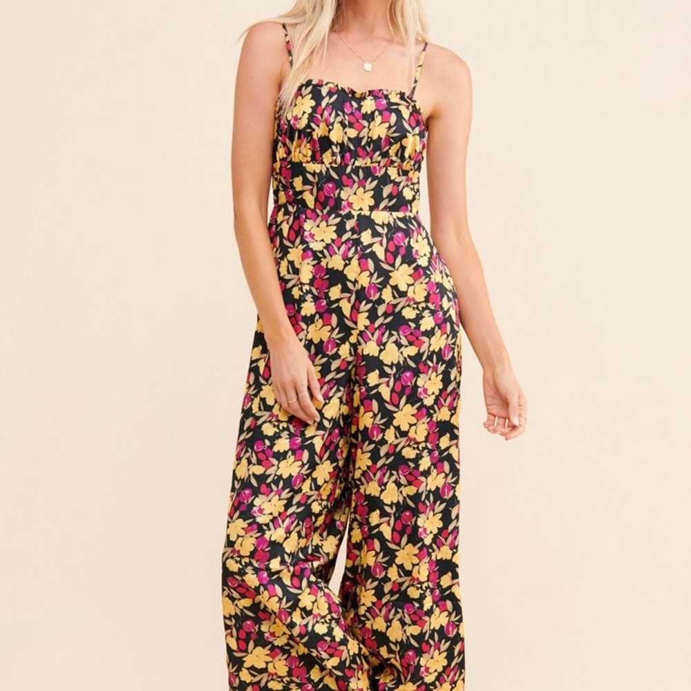 Anthropologie the East order floral wide leg jump… - image 2