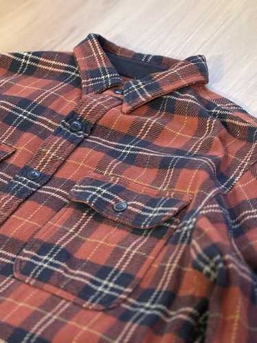 トップス 1990s RRL Flannel Work Shirt RRL Cameron Plaid Sport Shirt - Teal Multi | Long Sleeve