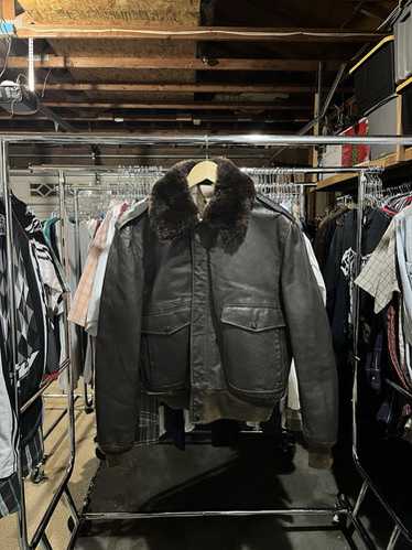 Schott flight jacket/48/leather/brw/plain/i-s-674… - Gem