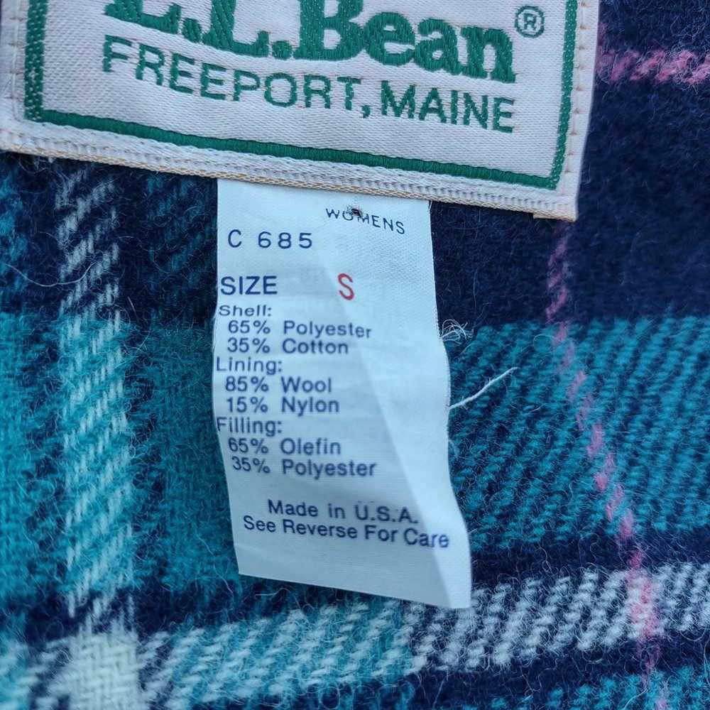 VTG LL Bean Wms Blue Wool Lined Barn Chore Field … - image 11