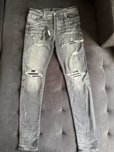 Amiri Storm Grey & Black Patch MX1 Jeans – Savonches