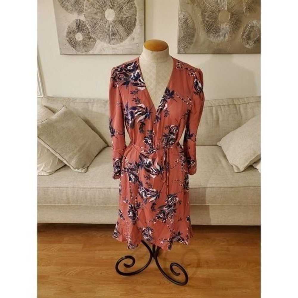 Charles Henry Ruched Sleeve Wrap Dress - image 4