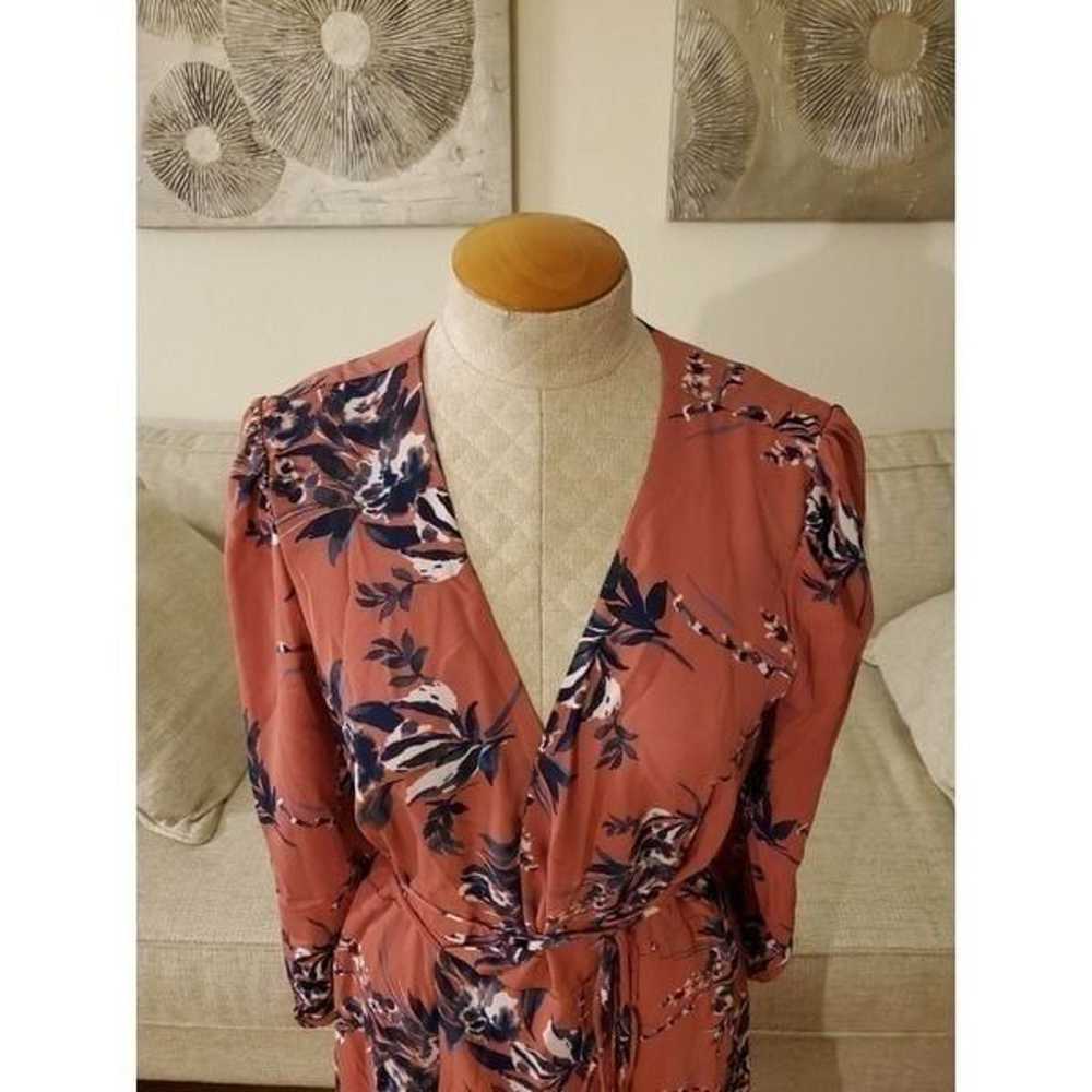 Charles Henry Ruched Sleeve Wrap Dress - image 6