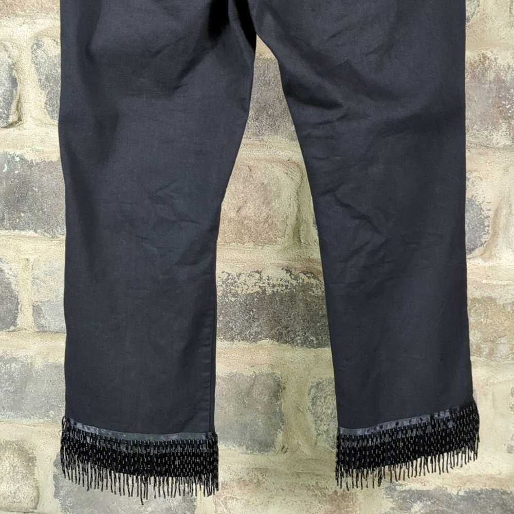 Other V Cristina Cropped Beaded Fringe Hem Jeans … - image 8