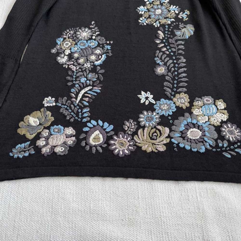 Toccoplumier Vol Knit Tunic Floral Embroidery Hig… - image 10