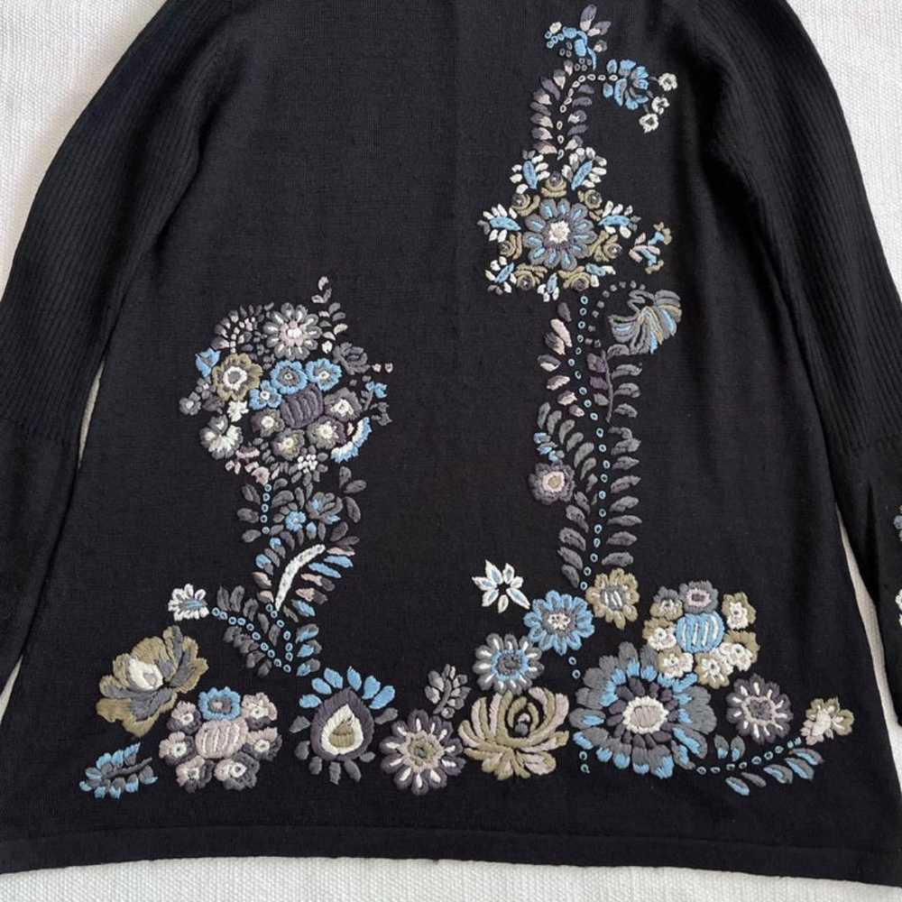 Toccoplumier Vol Knit Tunic Floral Embroidery Hig… - image 12