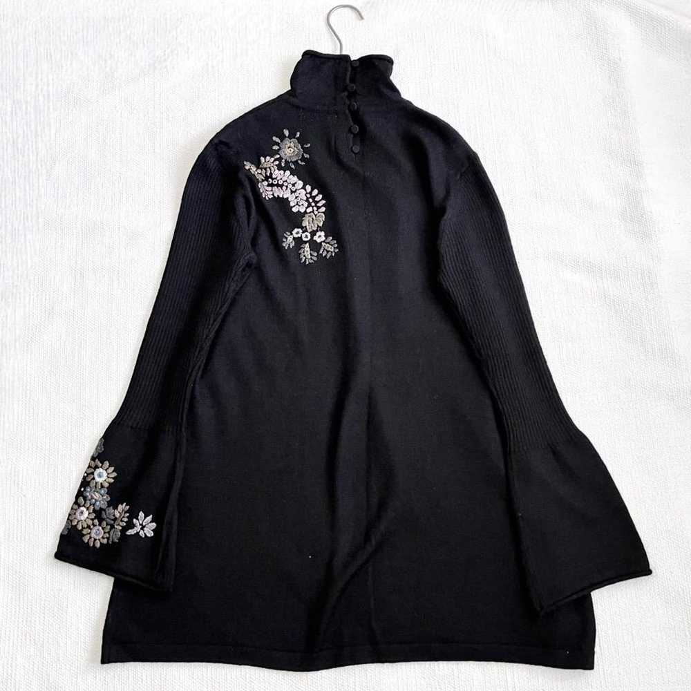 Toccoplumier Vol Knit Tunic Floral Embroidery Hig… - image 2