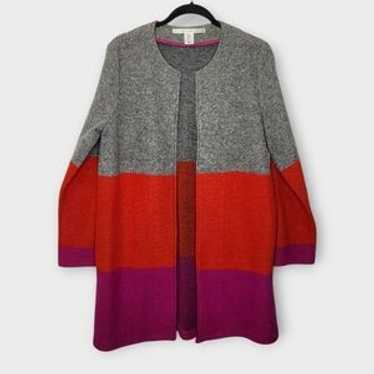 Max Studio Open Front Boiled Wool Sweater Coat Ca… - image 1
