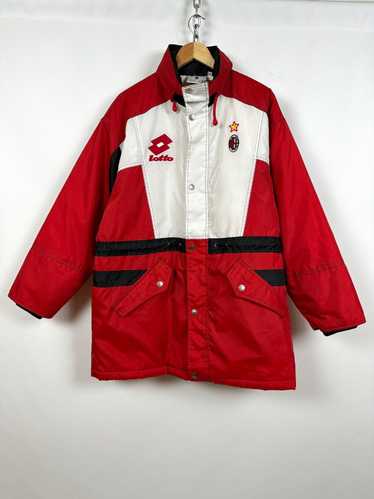 Lotto ACミラン 97～98年代のベンチコート 黒/赤　Vintage Lotto ACミラン 97～98年代のベンチコート 黒/赤 Vintage