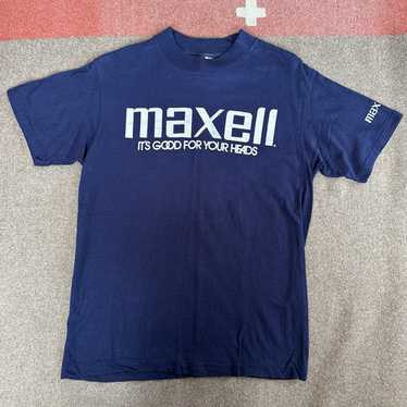maxell 企業Tシャツ マクセル 企業 ロゴ ブラック 黒 半袖 | ビンテージ古着屋Feeet