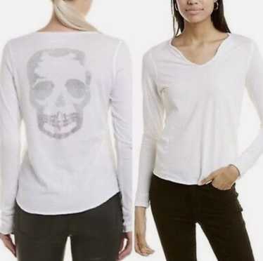 売れ筋商品|||ザディグ エ ヴォルテール Tシャツ レディース トップス TUNISIEN FISHNET - Long sleeved top - white Wolford Tokio 3/4-Sleeve String Bodysuit - Bergdorf Goodman