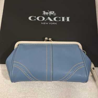 バッグ Coach Denim Signature Hand Bag Kiss-lock Coach Ergo Denim Kiss Lock Handbag | MomminItLikeABoss