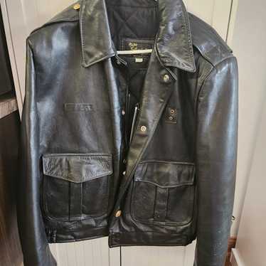 CHICAGO POLICE本革レザージャケットvintage Vintage Kale Chicago Uniform Police Leather Bomber Jacket 38