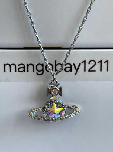 【Vivienne Westwood】クリスタル-embellished pendantネックレ Vivienne Westwood crystal-embellished Necklace | Silver