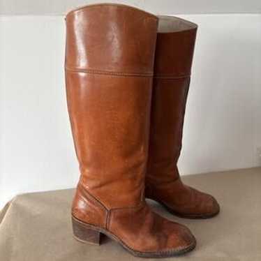 Vtg 1970s Bort Carleton Leather Campus Boots Whis… - image 1