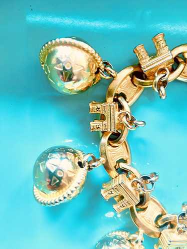 【超希少】CELINE Vintage gold bracelet　銀座店限定 CÉLINE Vintage Sphere Necklace & Bracelet Two Tone Set 1989