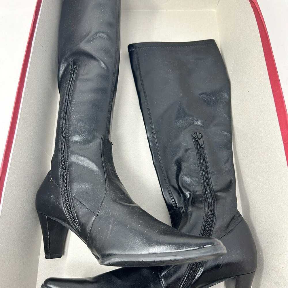 Vaneli Black Knee High Boots - Women's 6.5 M - Side Zip Heel