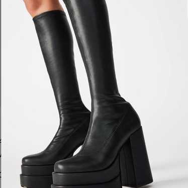 ★Steve Madden★ベスト商品★CYPRESS BLACK★ブーツ CYPRESS Black Women's Platform Vegan Leather Boots – Steve