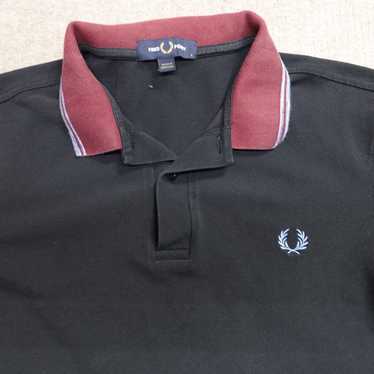 トップス FRED PERRY SPORTSWEAR Made in PORTUGAL M Fred Perry Track Jacket Full Zip Black Purple Logo Mens Size