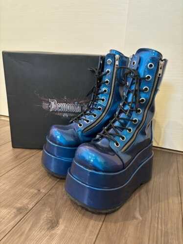 日本未発売+関税込☆ DEMONIA BEAR-265 Demonia BEAR-265 Women's Tiered Platform Lace-Up & Zip