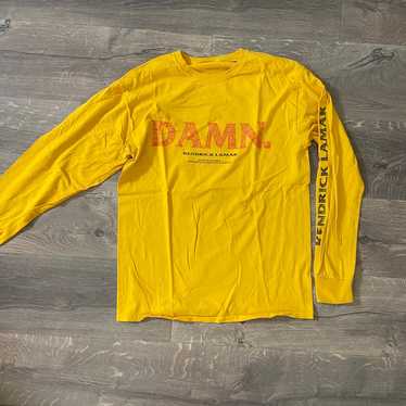 Kendrick Lamar DAMN T.D.E ロンT Kendrick Lamar DAMN Long Sleeve T-Shirt ShirtYellow Size L