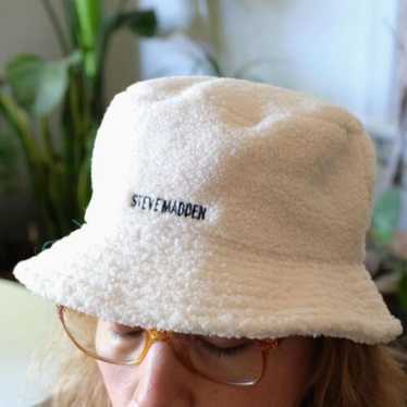 Steve Madden Y2K Grunge Bohemian Bucket Hat White… - image 1