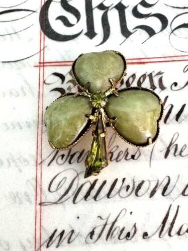 CONNEMARA MARBLE ブローチ 1920's Connemara Marble Brooch（1920年代 コネマラマーブル