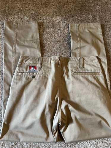 レア90s旧ロゴタグ BEN DAVIS ワインレッドバギーワークパンツ B系 US Ben Davis Original Ben's Work Pants - Brown