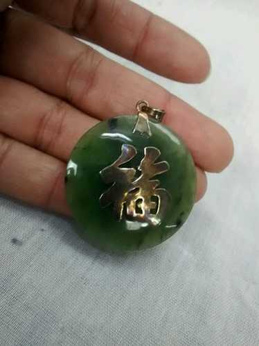 Chinese round green jade - Gem