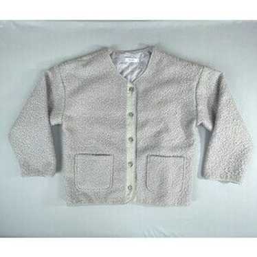 Mod Ref Teddy Sherpa Fleece Button Up Jacket Coat… - image 1