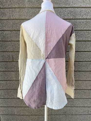 Rainbow Rays Oversized Boho Color Block SEMI-SHEE… - image 1