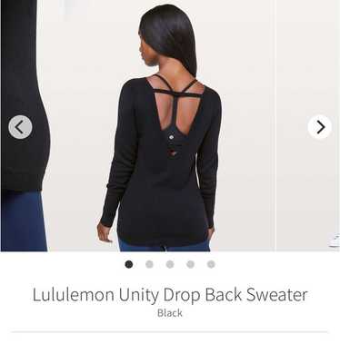 Lululemon Unity Drop Back Sweater Size Small Soli… - image 1