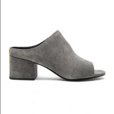 Phillip Lim Cube Open Toe Block Heel Suede Heels - image 1