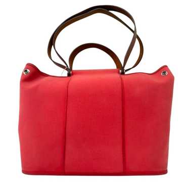 Hermes Pink Cabag Elan Toile And Leather Tote Shou